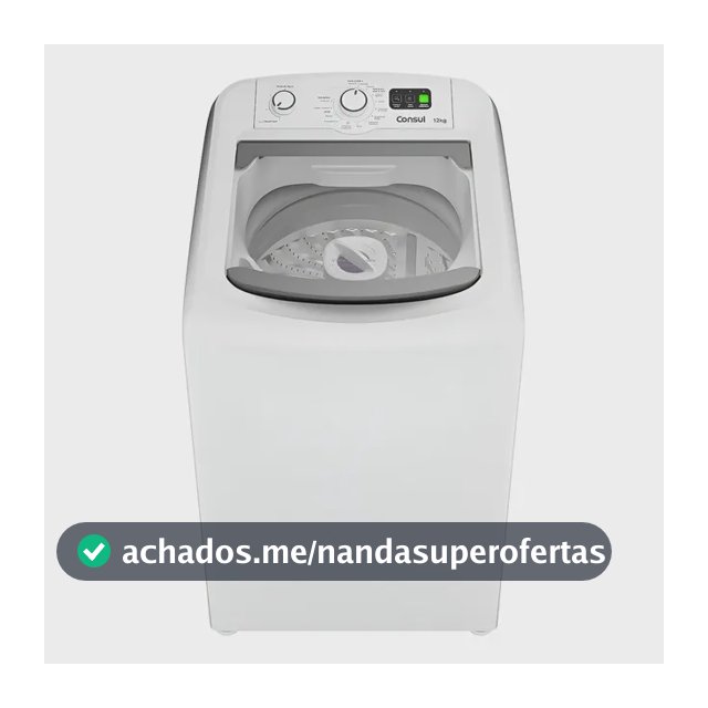 Máquina De Lavar Branca Consul 12kg Com Dosagem Econômica E Cor Branco 110v