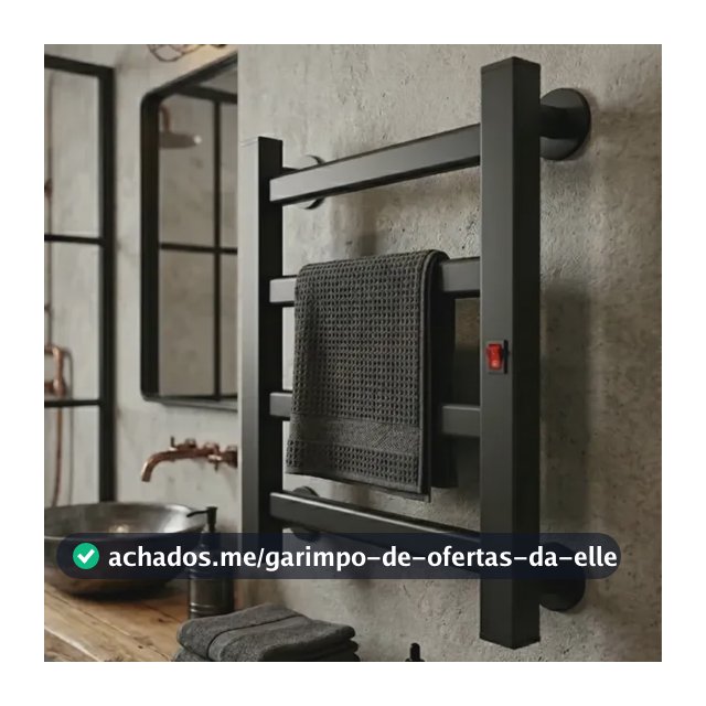 Toalheiro Itaquá Resistencias Térmico Elétrico preto