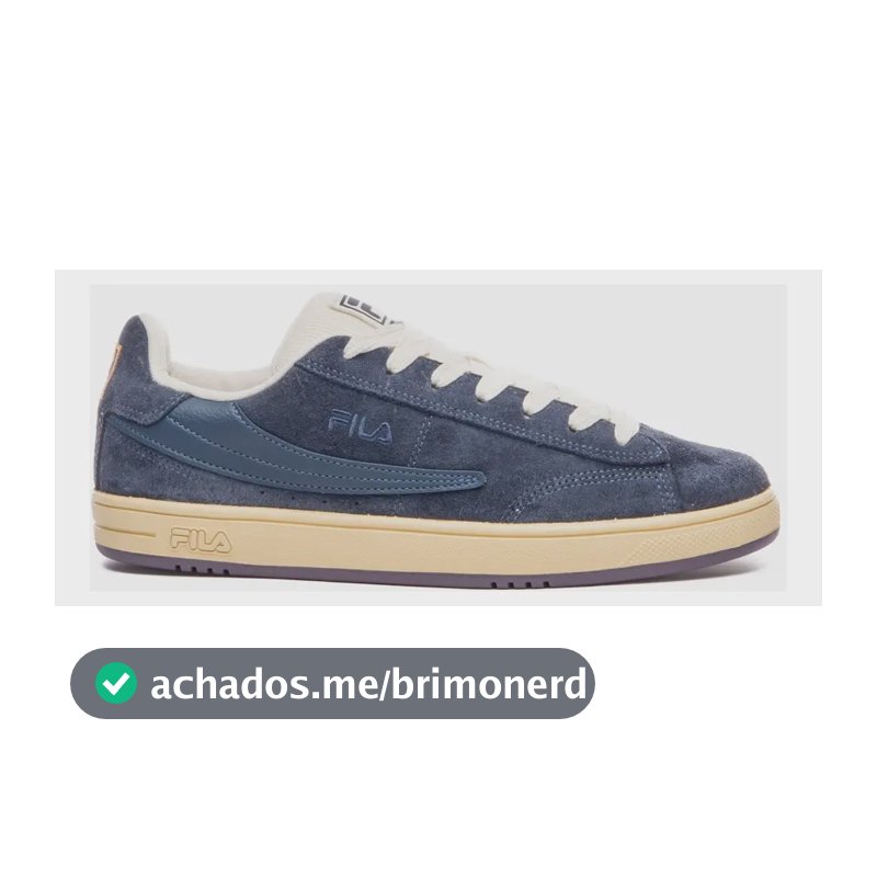 Tênis Casual Masculino Court 90 Fila Marinho/bege/uva Liso 41 Br