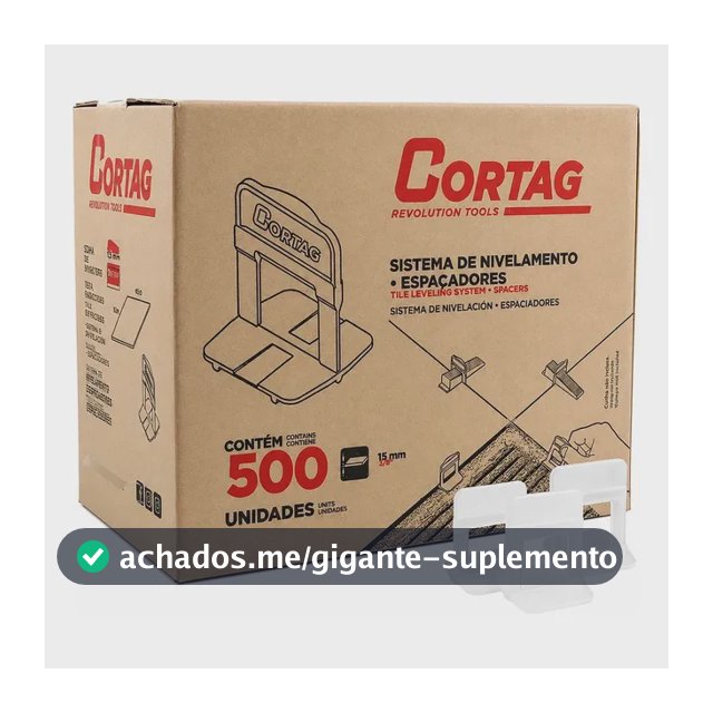 Espaçador Nivelador Cunha Larga Porcelanato 500 Peças Cortag