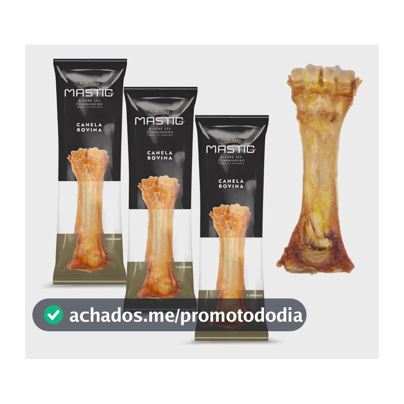 Kit 3 Canelas Bovina Mastig Petisco Natural Pet Porte Grande