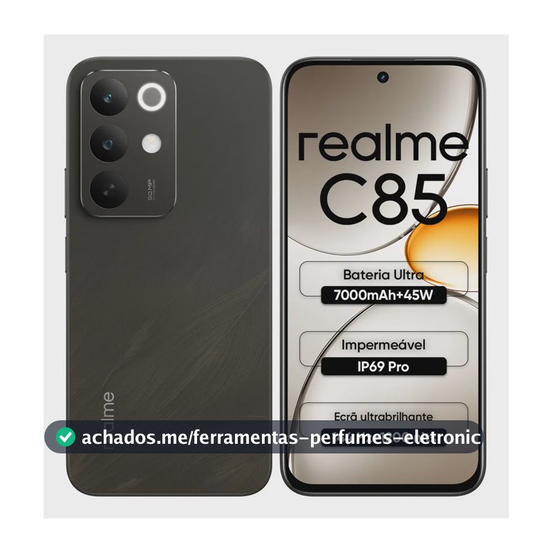 Celular Smartphone Realme C85 128gb 6gb Ram Dual Sim Bateria 7000mah 144hz Ip69 Pro resistência à água