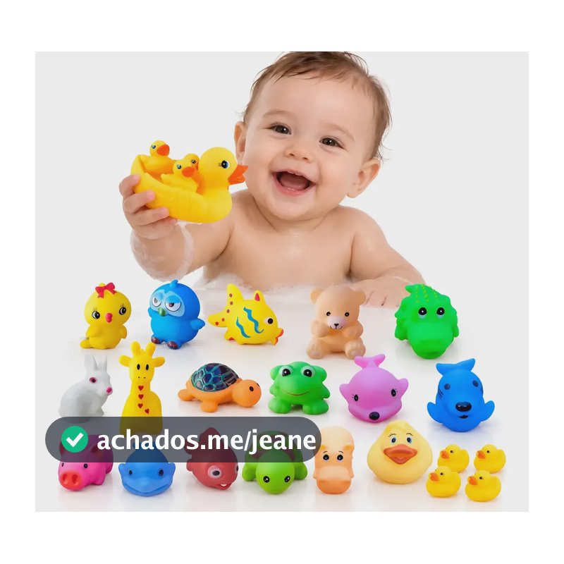 18 Brinquedos Banho Divertido Bebê Bichinhos De Vinil Macio Coloridos