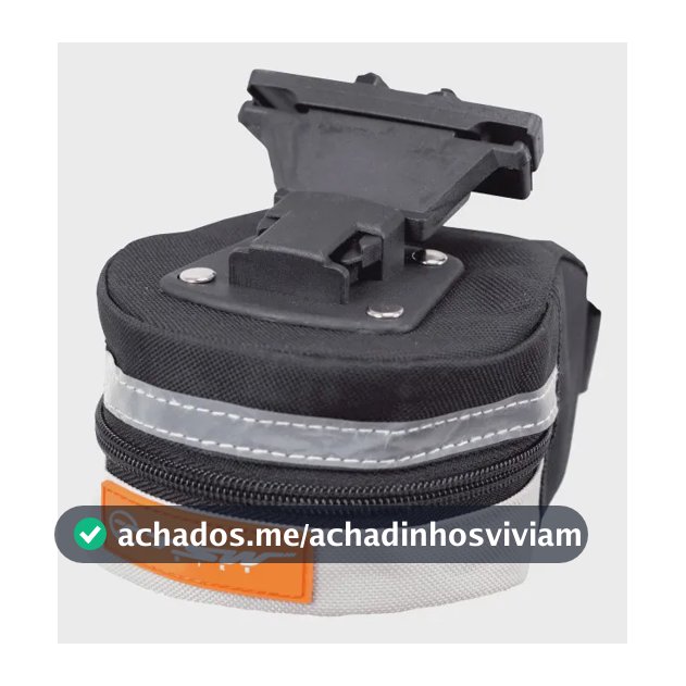 Bolsa De Selim Modelo 04 Tsw Com Engate Rápido Para Bike Cor Preto cinza