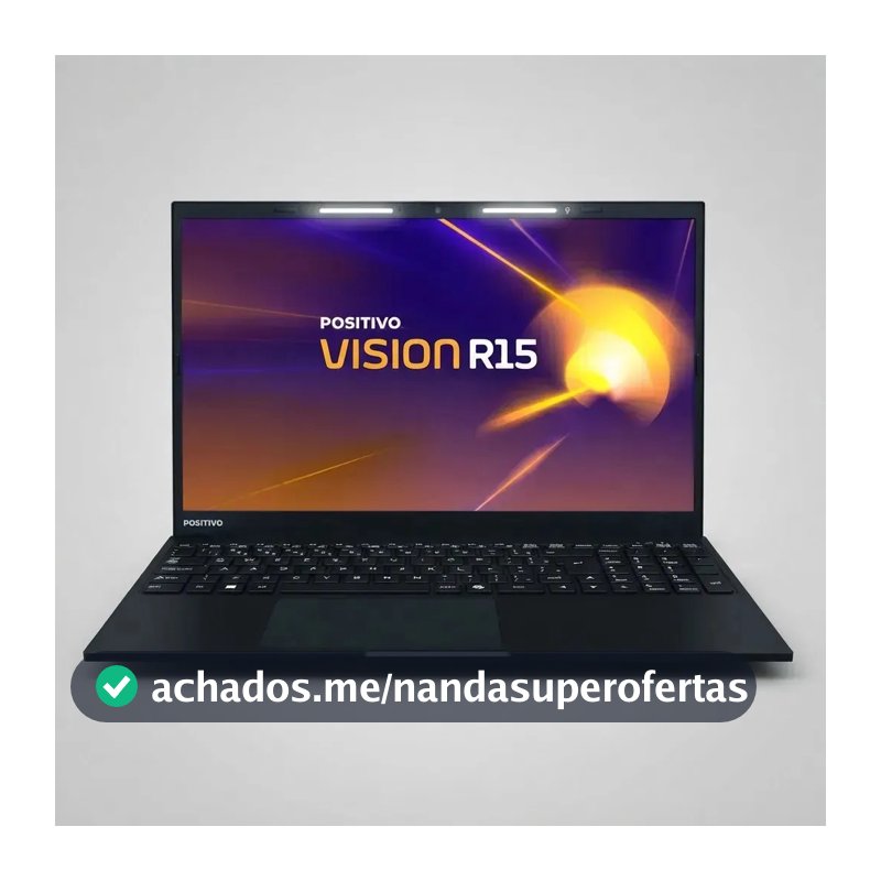 Notebook Positivo Vision R15 Lumina Bar, Amd Ryzen 5 16gb 256gb, Tela 15,6 Full Hd Antirreflexo, Linux - Preto