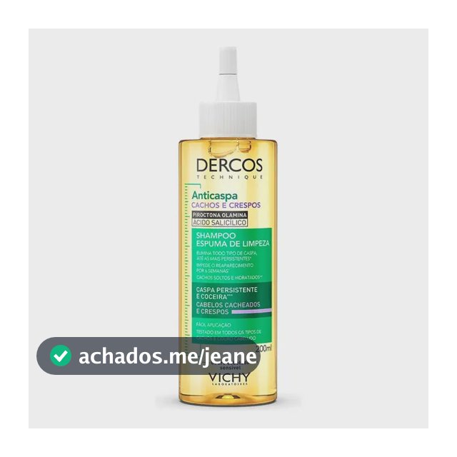 Vichy Dercos Anticaspa Cachos Shampoo Espuma De Limpeza
