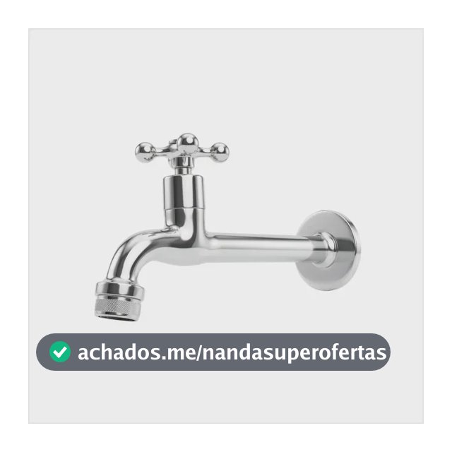 Torneira 100% Metal Inox Longa Comprida 18cm Parede Tanque Prateado Cromado