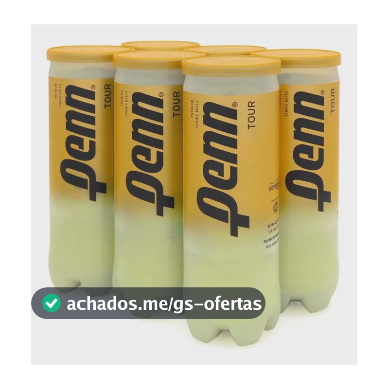 Bola De Tênis Penn Tour Premium Extra Duty Pack Com 6 Tubos