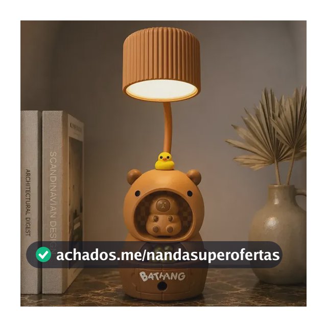 Luminária De Mesa Capivara - Apontador+luz Noturna Usb