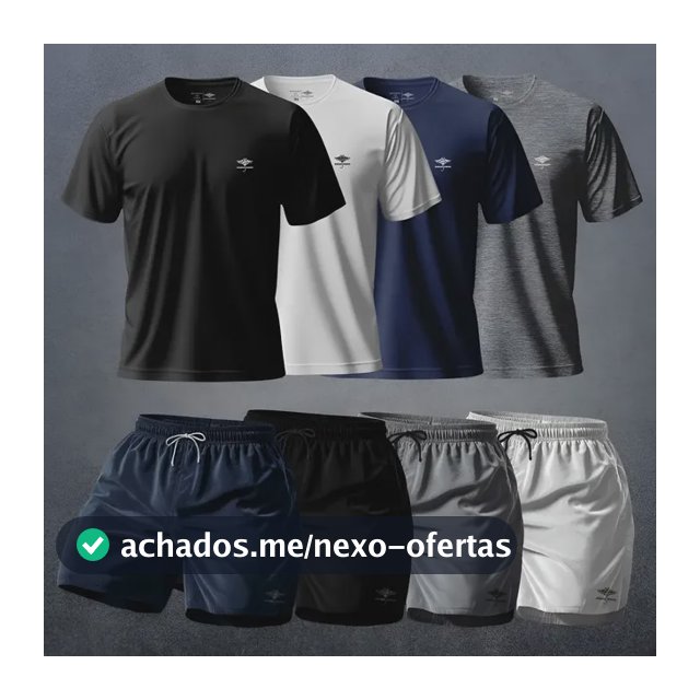 Kit Camisetas Dry Fit Uv E Shorts Tactel Academia P Ao Plus