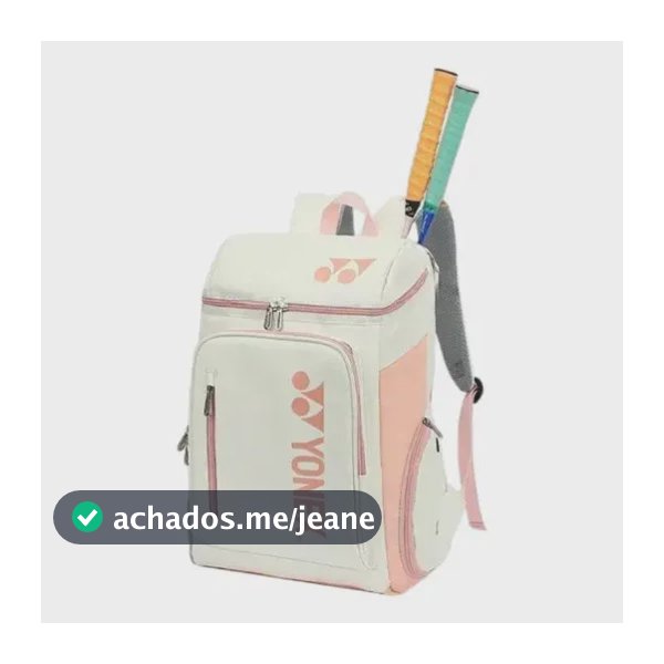 Mochila Yonex Multifuncional Para Raquetes De Tênis Rosa-branca