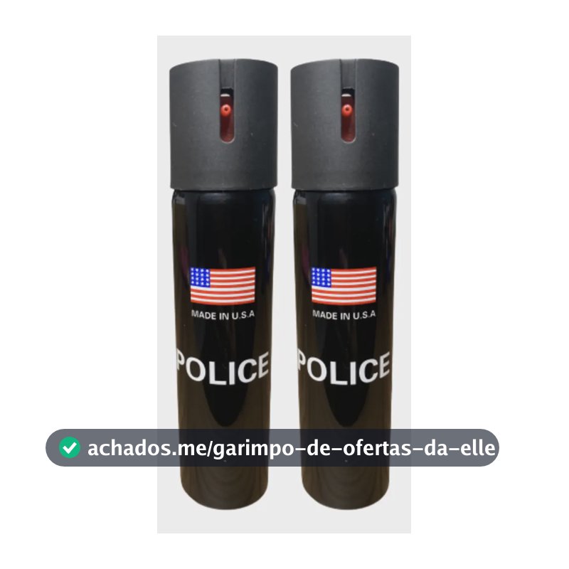 Kit 2 Un Spray De Defesa Pessoal 110ml Pimenta Extra Forte Cor Preto