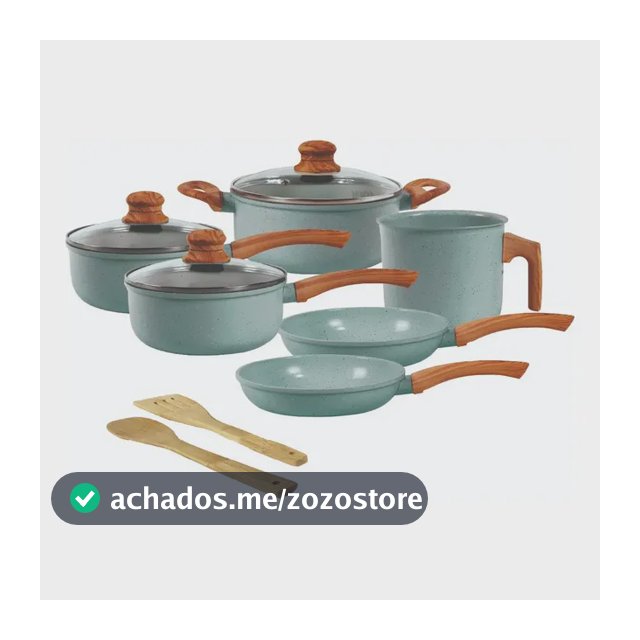 Jogo De Panelas Cerâmico Triplo Indução Tuut Ecoglid 8 Peças Cor Marble