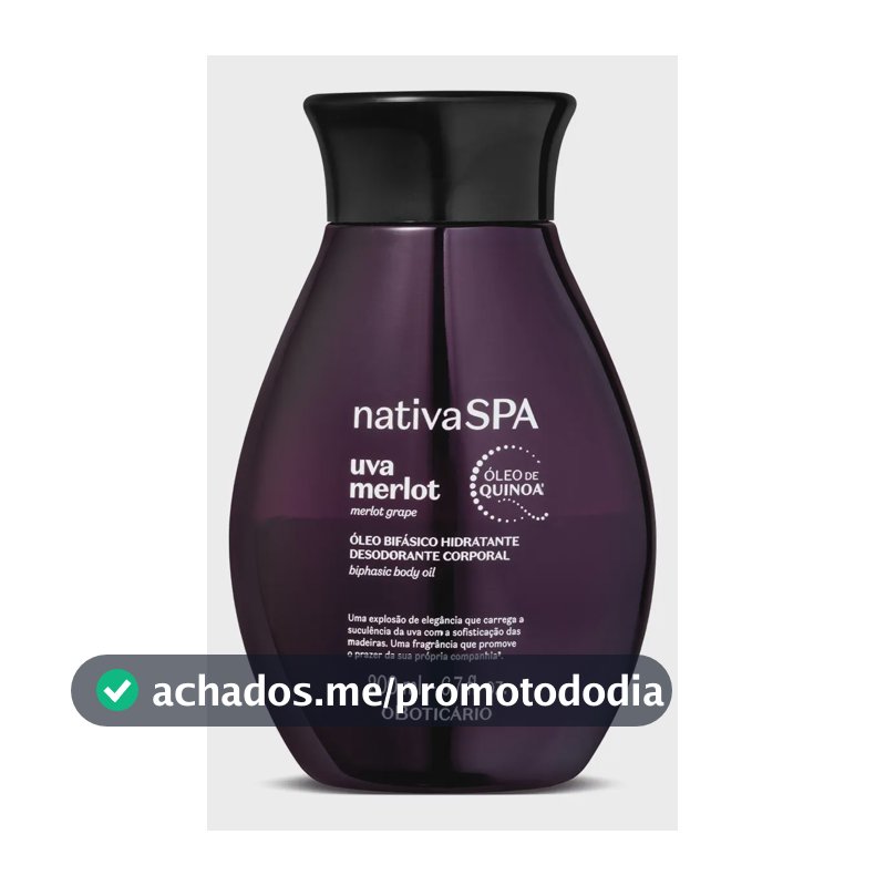 Nativa Spa Óleo Corporal Uva Merlot 200ml Boticário