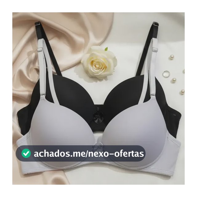 Kit 2 Sutiã Básico Com Bojo Conforto De Alça Reforçada Up