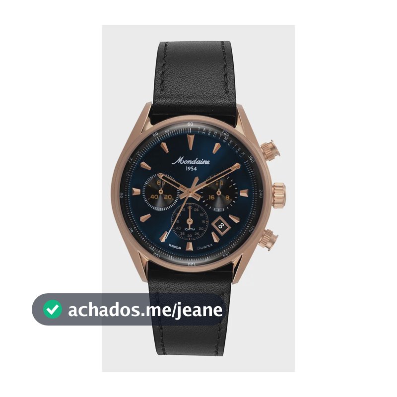 Relógio Masculino M1 Cronógrafo Couro Rosê Preto