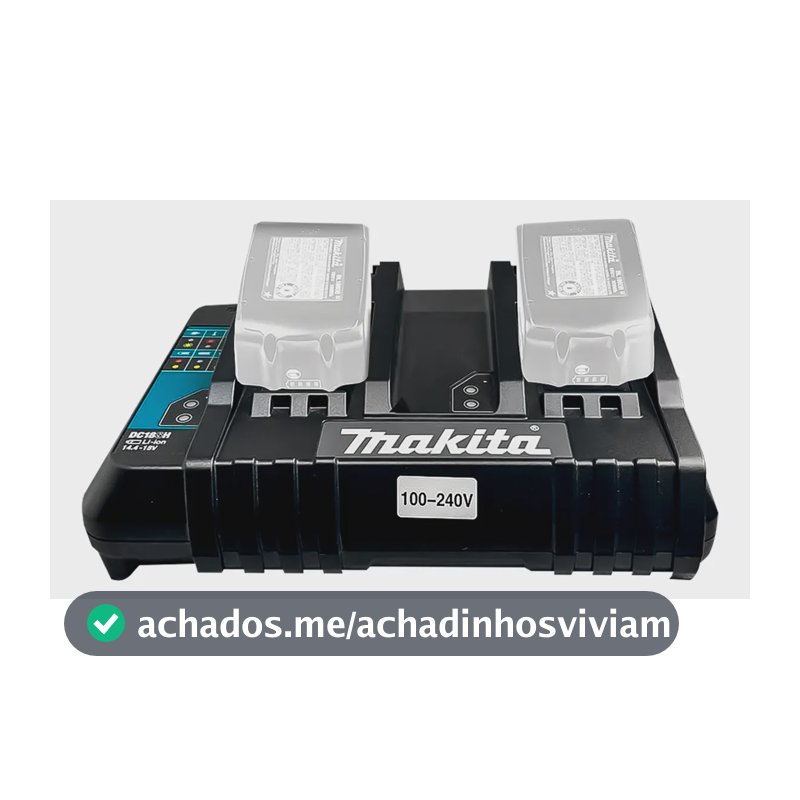 Carregador Makita Dc18sh Duplo 18v Bivolt Uso Profissional