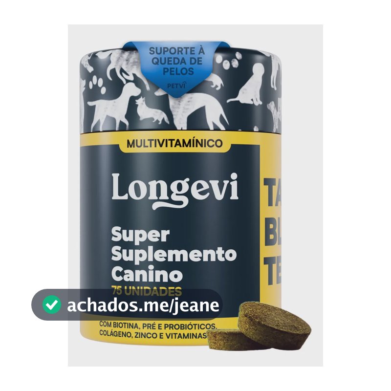 Suplemento Pet Multivitamínico Longevi, Probiótico para Cães 150g