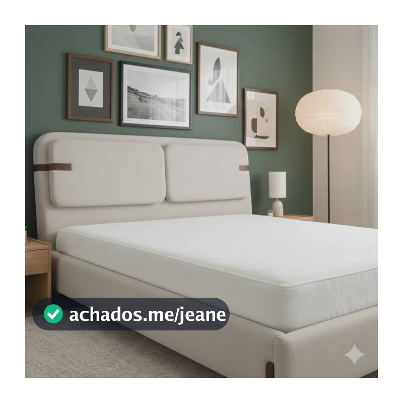 Cama Estofada 1.60m Queen Grande Para Quarto De Casal Modern Linho Bege