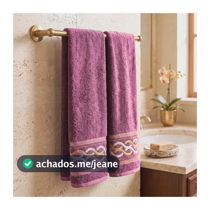 Kit 2 Toalhas De Banho 100% Algodão Gigante 150x80cm Lilás Lisa
