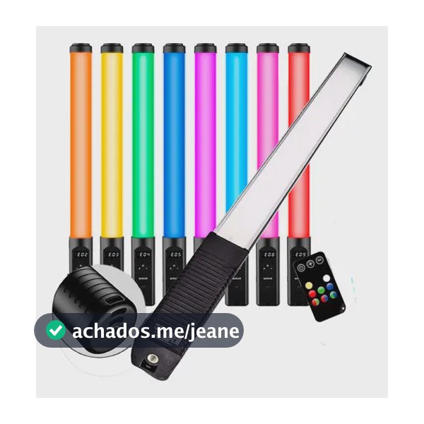 Bastão Led Rgb Luxceo Q508 Profissional Com Controle Remoto Cor da estrutura Preto