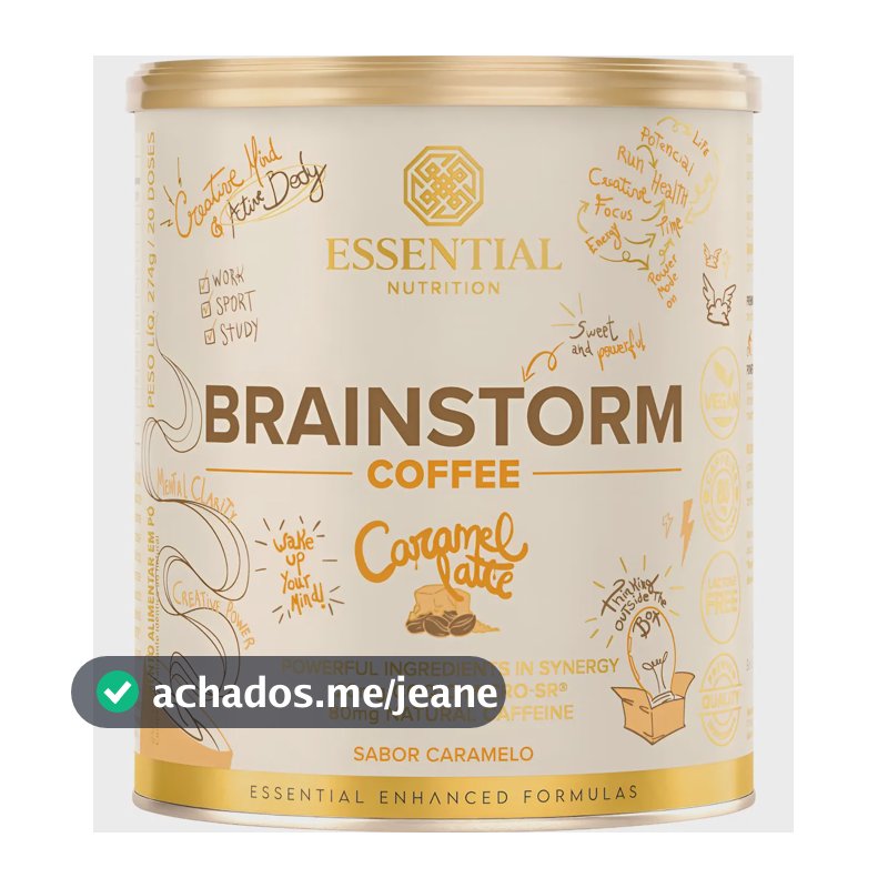 Brainstorm Coffee Caramel Latte Essential Nutrition Coq10 C8 Brainstorm Caramel Latte 274g
