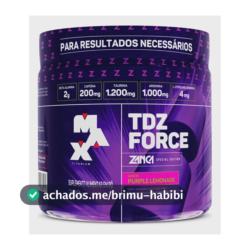 Pré Treino Tdz Force Gabriel Zancanelli 300g Purple Lemonade