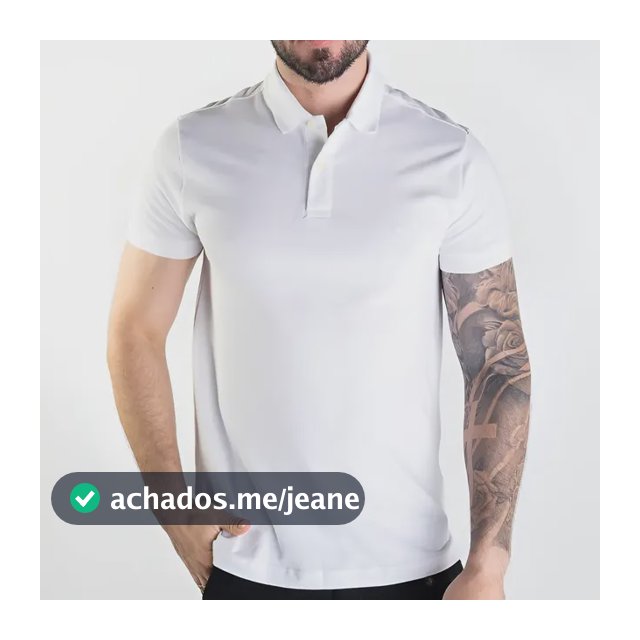 Camisa Polo Masculina Aramis Branca Casual Básica Branco Liso G