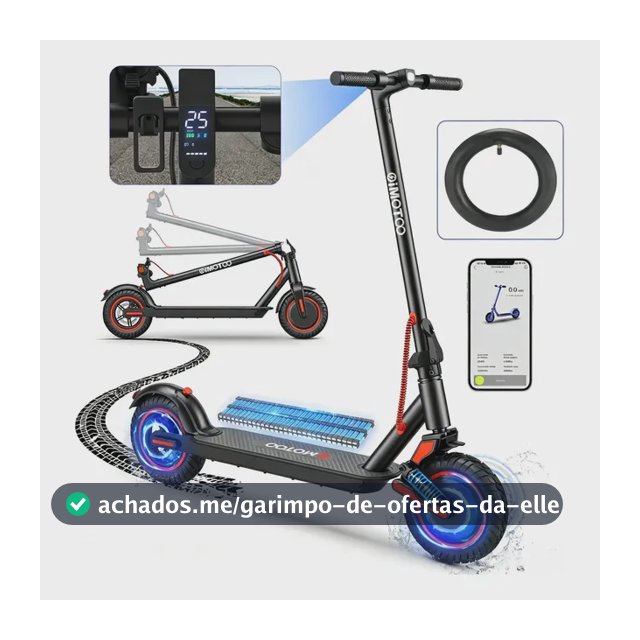 OIMOTOO ES8085 Patinete Elétrico Premium 500w Pneu Aderente 10 polegadas Velocidade Máxima 40km/h Motorizado Até 30km De Autonomia