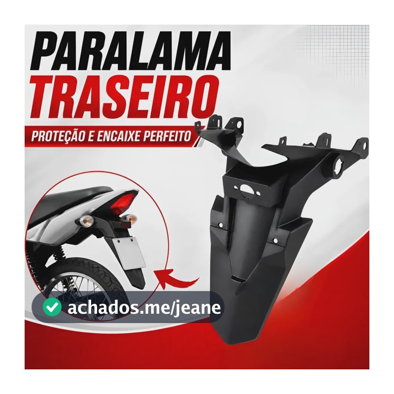 Paralama Traseiro Cg Fan 125 Titan 150 2014 Fan Start 160 Suporte Placa Honda