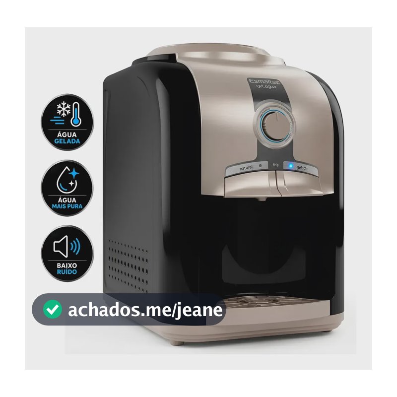 Bebedouro Esmaltec Egm30 Mesa Compressor Água Gelada Mix Preto 127v