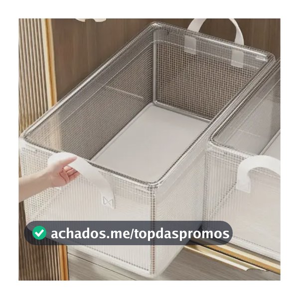 Cesto Organizador Transparente Empilhável Reforçado Transparente