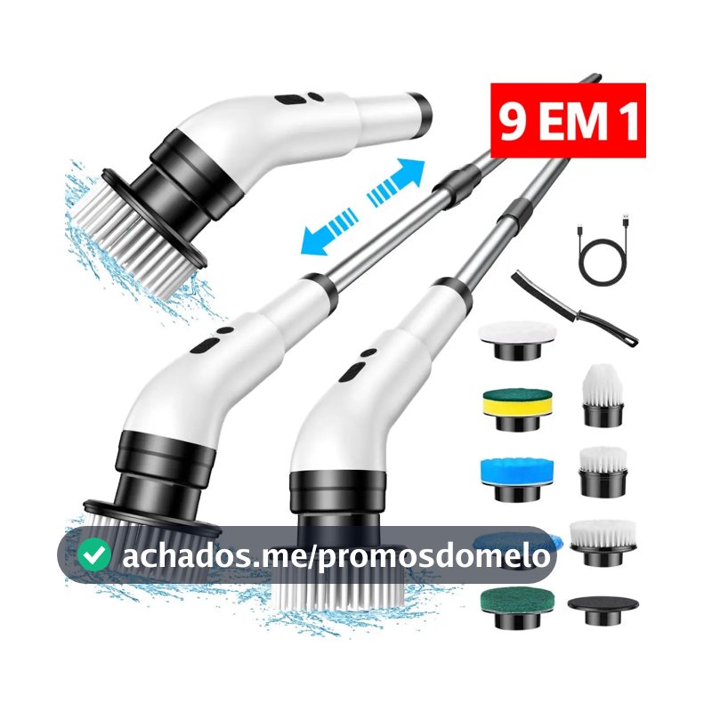 Escova Elétrica de Limpeza DeckCasa JY-6010 3000mAh 137 cm