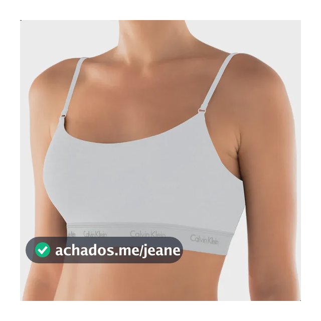 Top Sutiã Calvin Klein Original Algodão Cotton Costas Naked
