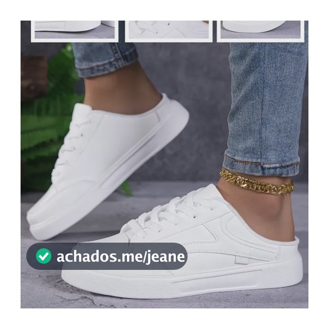 Tênis Branco Casual Com Sola Alta Versátil 42 Branco 36