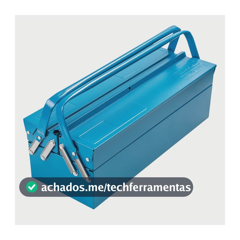 Caixa Sanfonada Para Ferramentas Com 3 Gavetas Tramontina Cor Azul