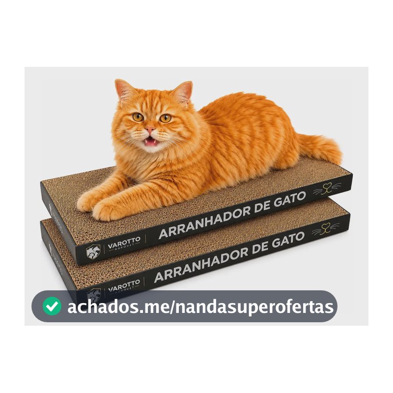 Kit 2 Arranhadores De Gato Papelão Varottoagro Antiestresse Marrom