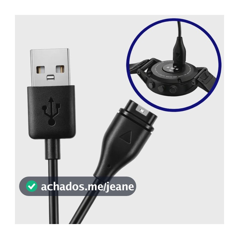 Cabo Carregador USB Para Smartwatch Garmin Forerunner 965 955 935 265 745 245 245 Music Fenix 6 5 7 7s 7x Venu 2s Instinct 2 De 1 Metro