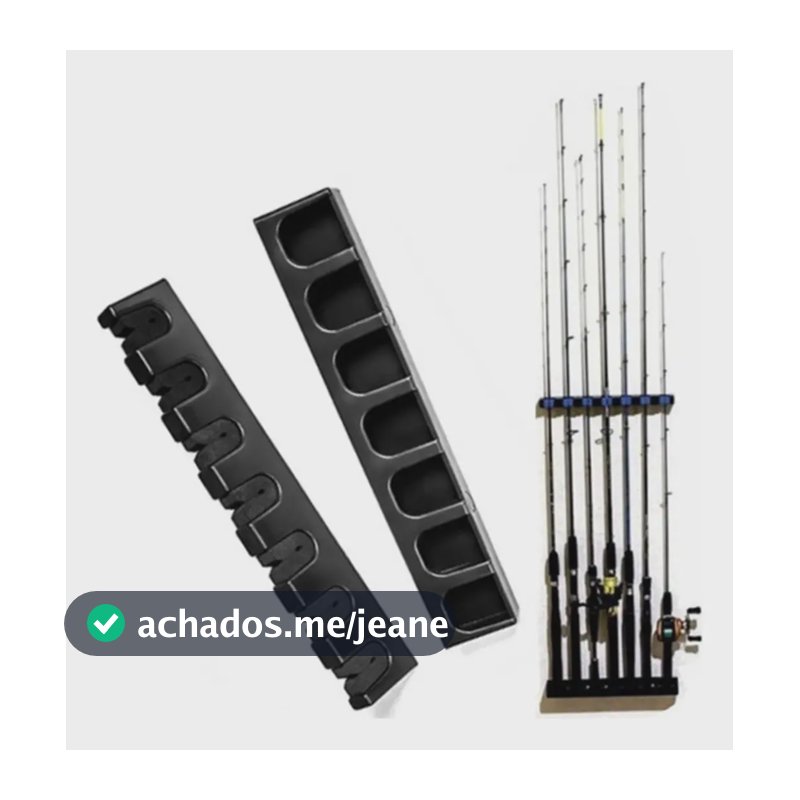 Suporte Varas Pesca Rochel 7 Top Rack Preto 37cm