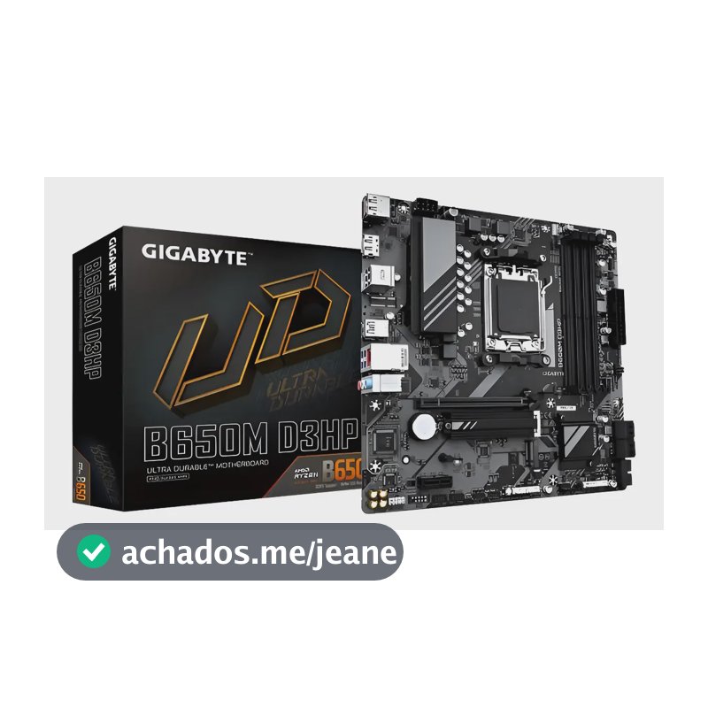 Placa-mãe Gigabyte B650m D3hp 4x Ddr5 Am5 Matx M.2 Preto Única