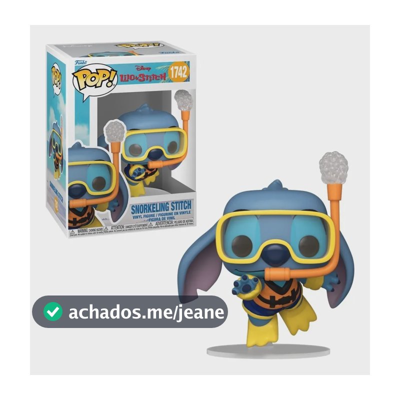 Boneco Funko Pop! Disney Lilo & Stitch - Stitch Mergulhador