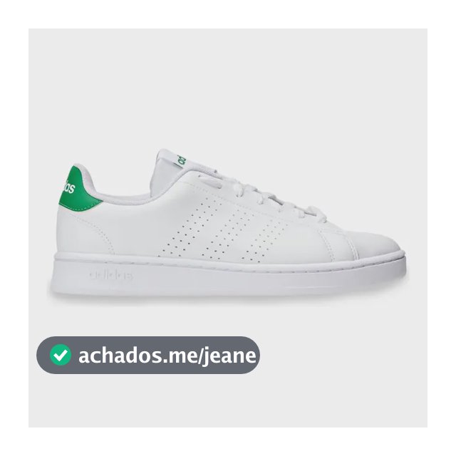 Tênis Masculino E Feminino Advantage 2.0 adidas Branco E Verde Liso 37 Br