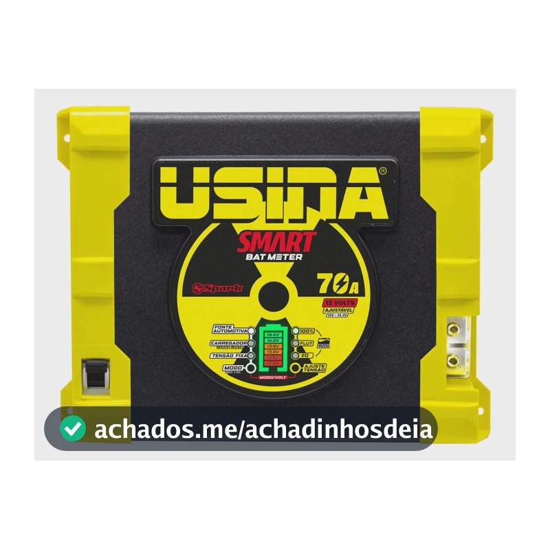 Fonte Carregador Usina 70a Bat Meter Bivolt Cor Amarelo