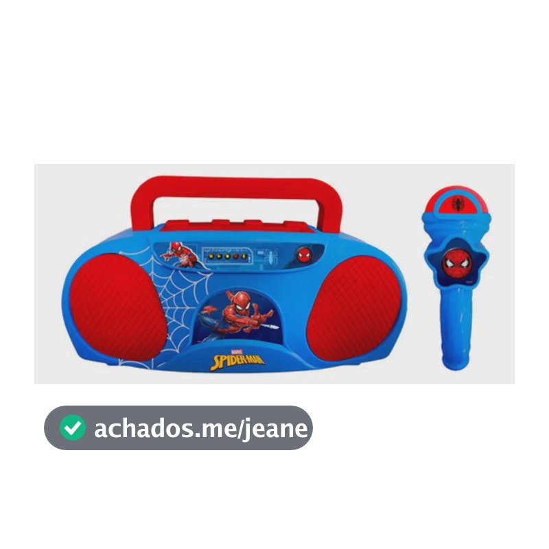 Boombox Karaoke 5871 Infantil Homem Aranha Candide