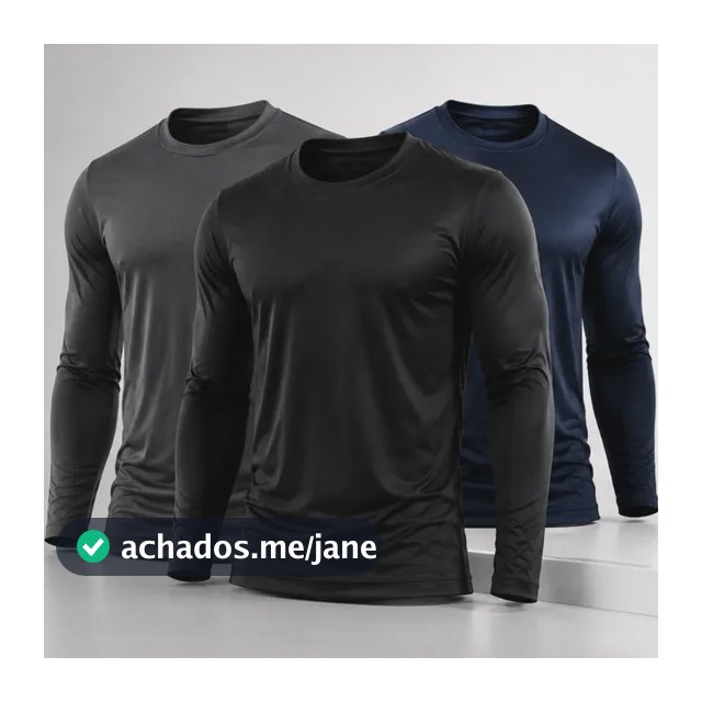 Kit Camisa Masculina Segunda Pele Proteção Solar Uv Dry Fit