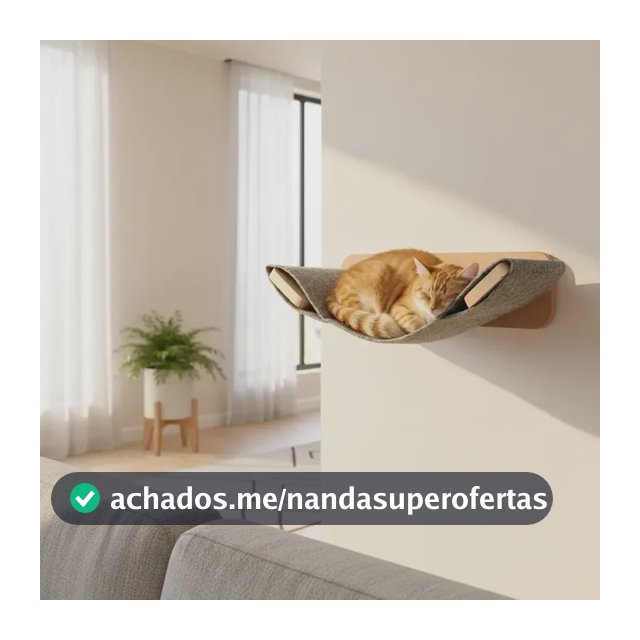 Rede Gatos Com Carpete Eles Amam Para Descanso C Kit Fixação