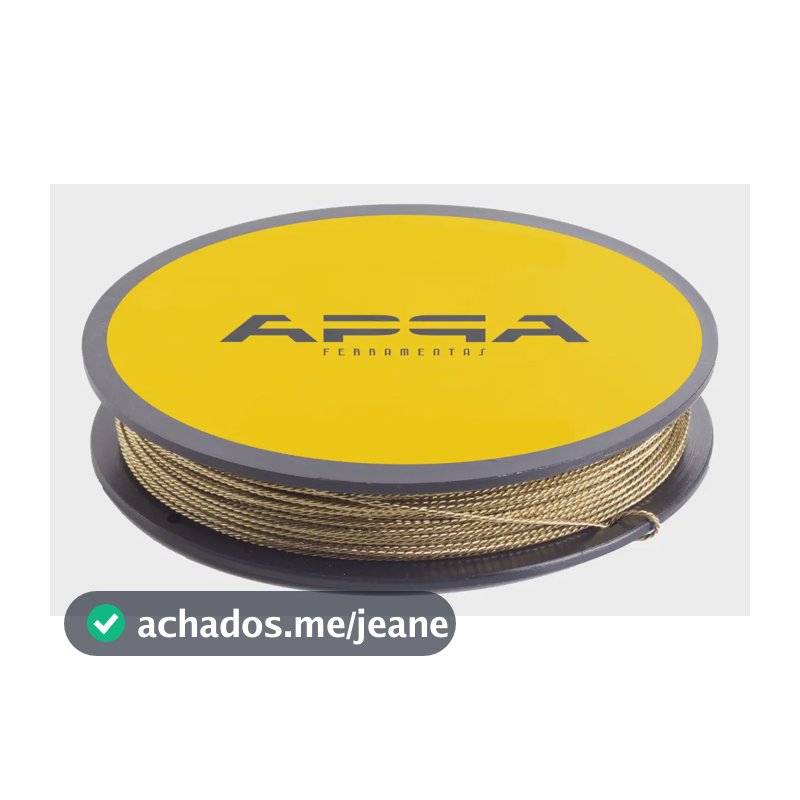Cabo Arame 25m Corte De Cola Retirada Remover Parabrisa Dourado