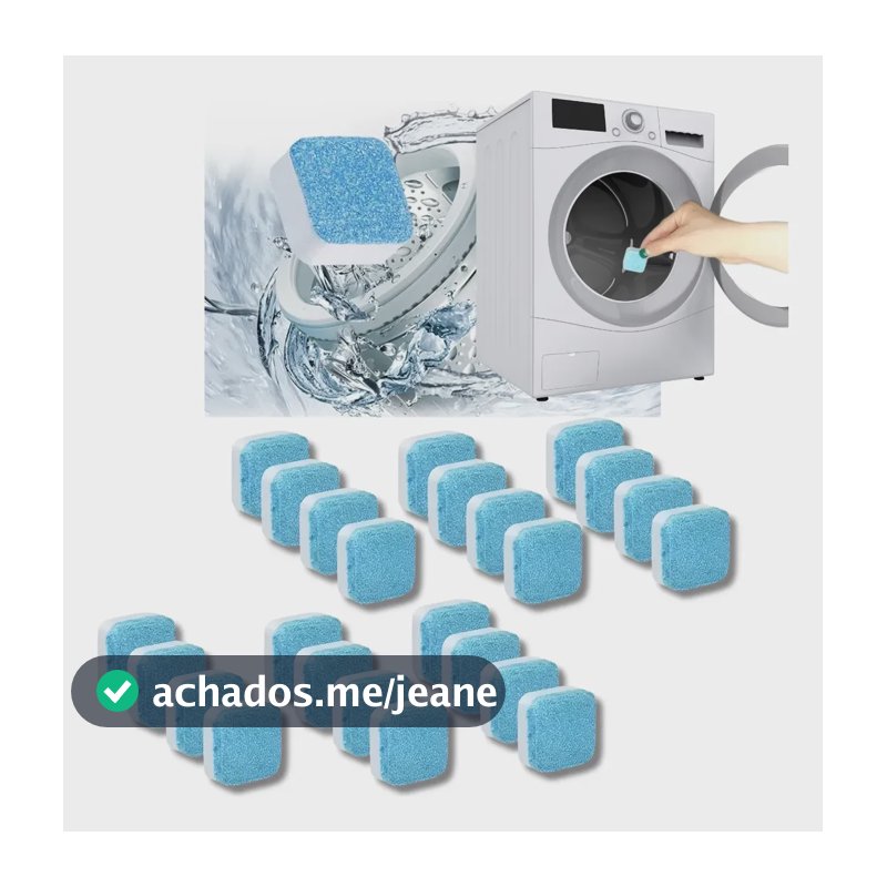 Kit 24 Pastilha Limpar Higienizar Máquina De Lavar Roupa
