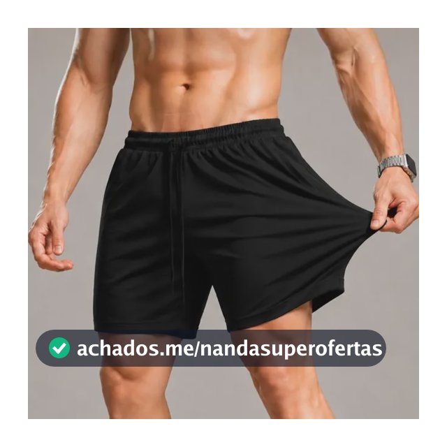 Short Praia Masculino Bermuda Tactel Elastano Academia