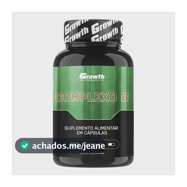 Vitamina Complexo B 120 Cápsulas Growth Supplements